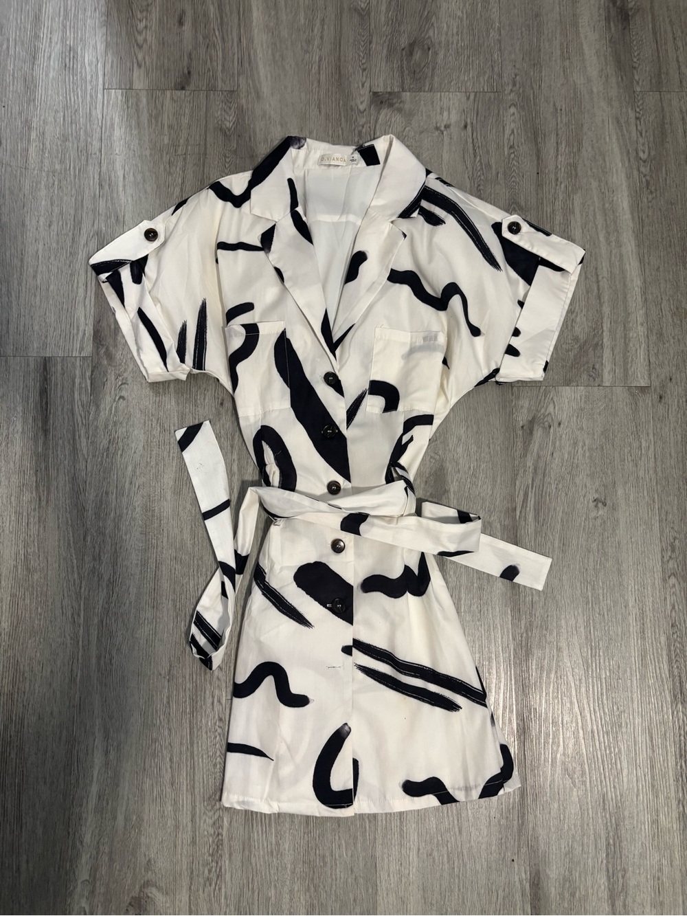 Women’s Button-Front Belted Dress